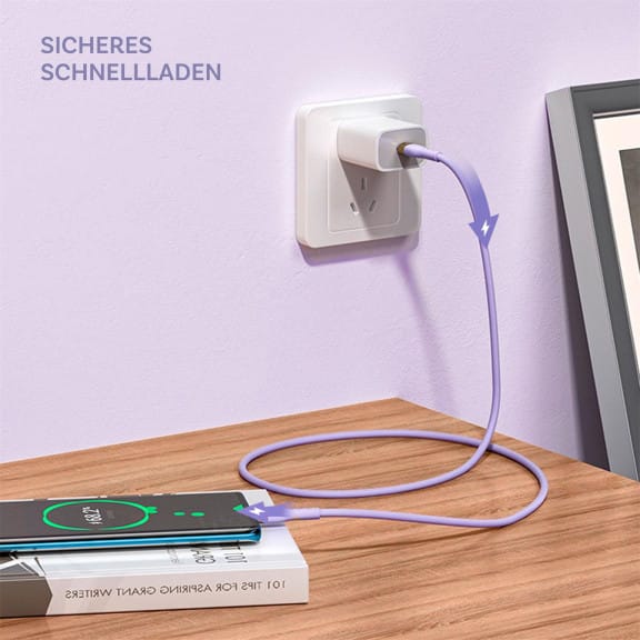 Joyroom Ladekabel – USB-C auf USB-C für Smartphones und andere Geräte, Liquid Silicone Serie, Länge 2 m – Weiteres Produktbild 6 Joyroom Ladekabel – USB-C auf USB-C für Smartphones und andere Geräte, Liquid Silicone Serie, Länge 2 m – Weiteres Produktbild 6