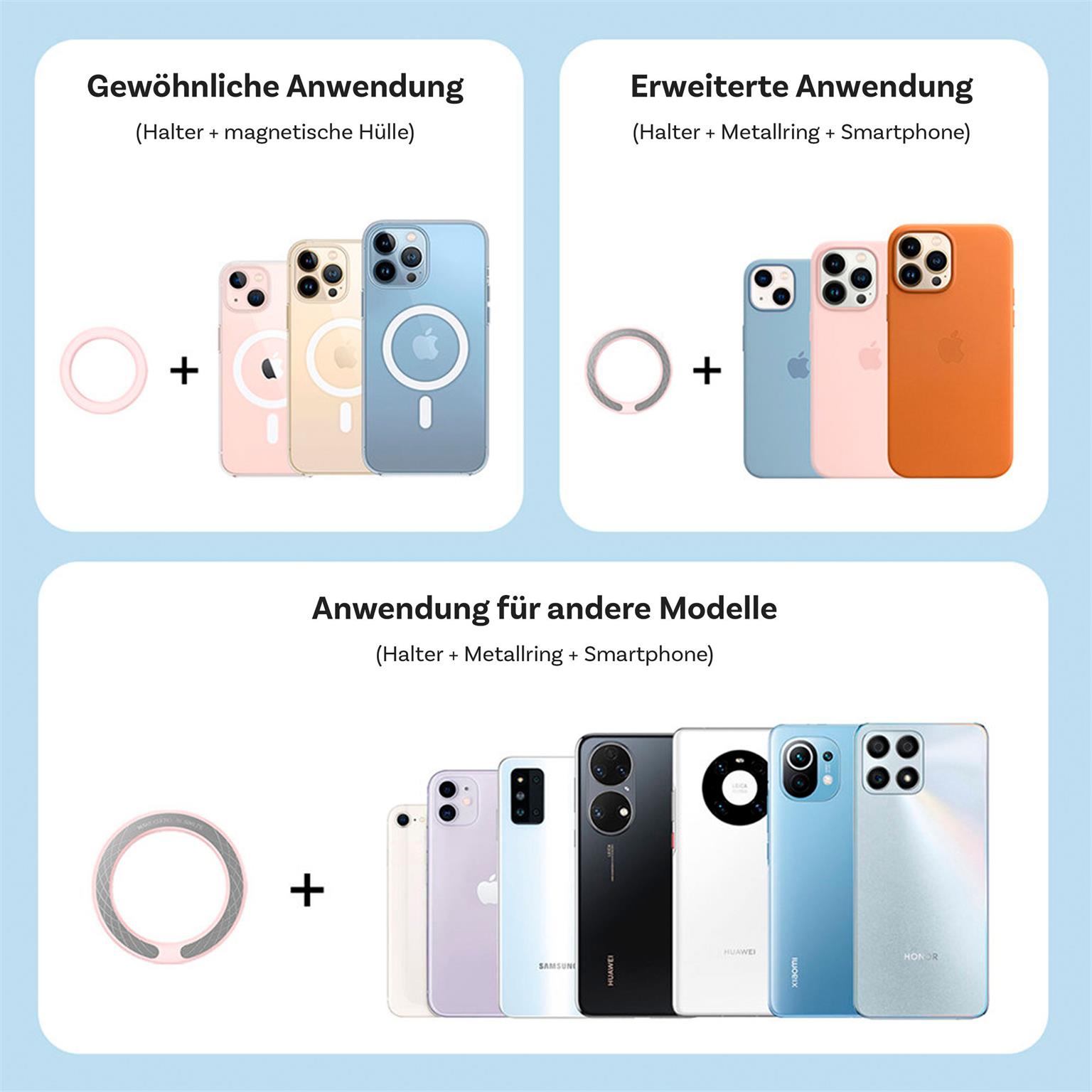 Joyroom anklebbarer Magnetring – Magnetische Halterung für Smartphones und andere Geräte, 3M-Kleber – 2 Stück – Weiteres Produktbild 9 Joyroom anklebbarer Magnetring – Magnetische Halterung für Smartphones und andere Geräte, 3M-Kleber – 2 Stück – Weiteres Produktbild 9