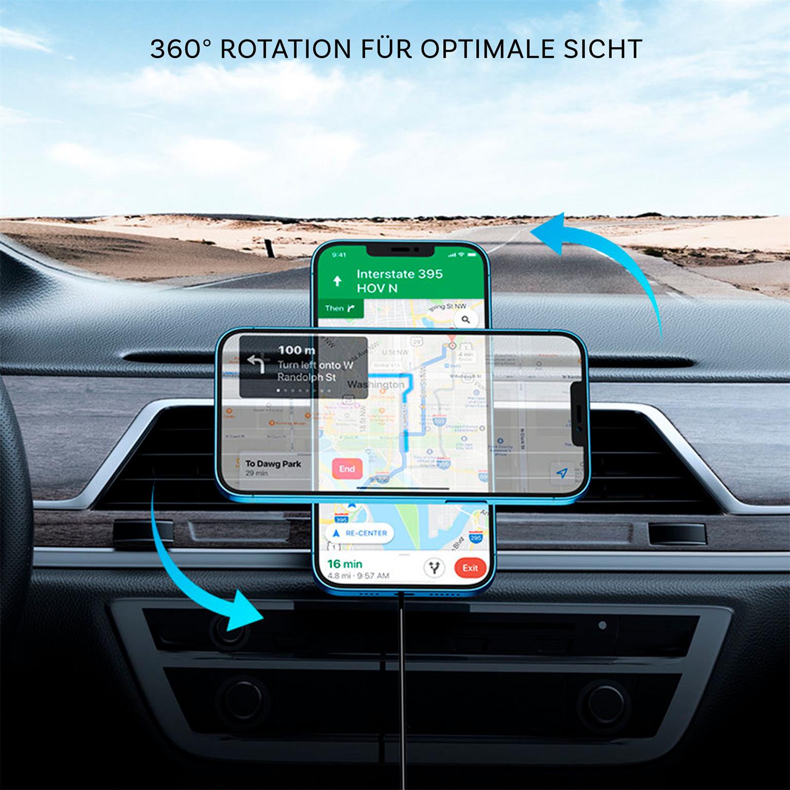 Joyroom Magnetischer Autohalter Qi Charger 15W – Wireless Car Docking Station für iPhone 1-16, JR-ZS240 – Weiteres Produktbild 3