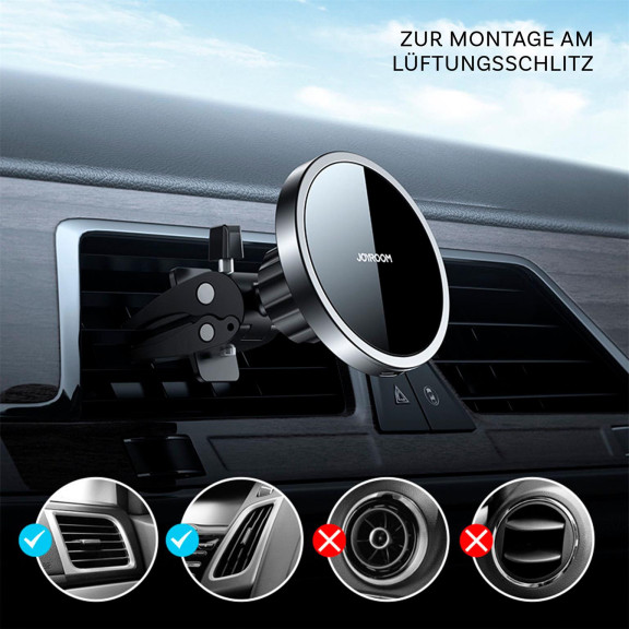 Joyroom Magnetischer Autohalter Qi Charger 15W – Wireless Car Docking Station für iPhone 1-16, JR-ZS240 – Weiteres Produktbild 5