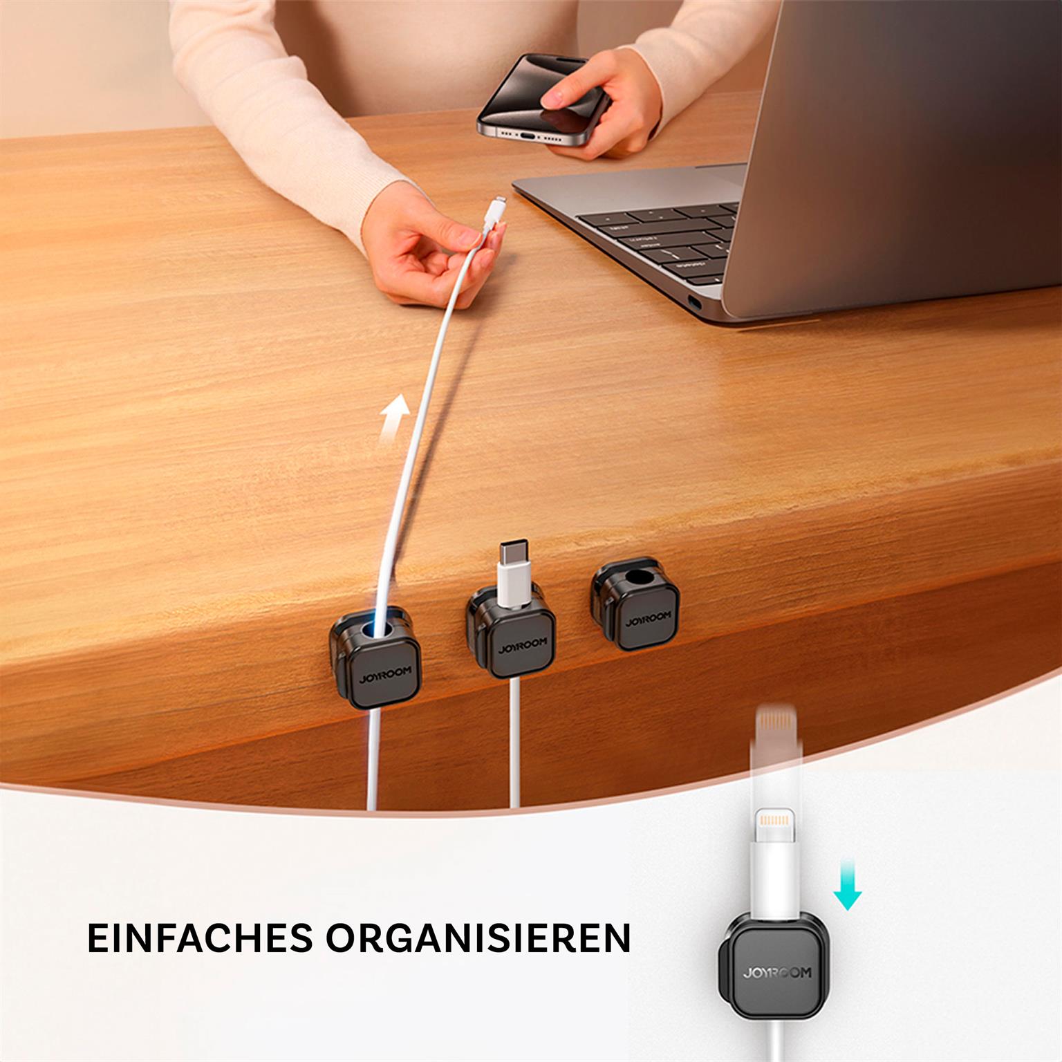 Joyroom JR-ZS368 – Verstellbarer Kabel Organizer, Magnetisches Kabelmanagement-System – Weiteres Produktbild 1