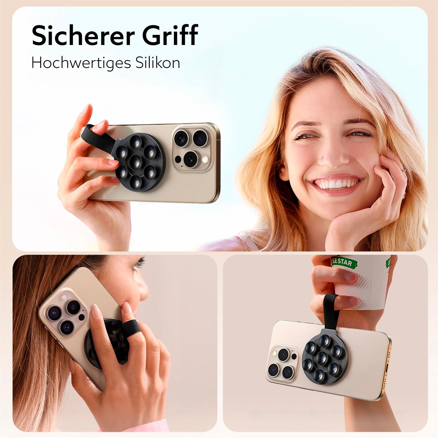 Joyroom magnetischer Telefonhalter mit Saugnäpfen – Magnetische Handyhalterung Glas Silikonband MagSafe – Weiteres Produktbild 8