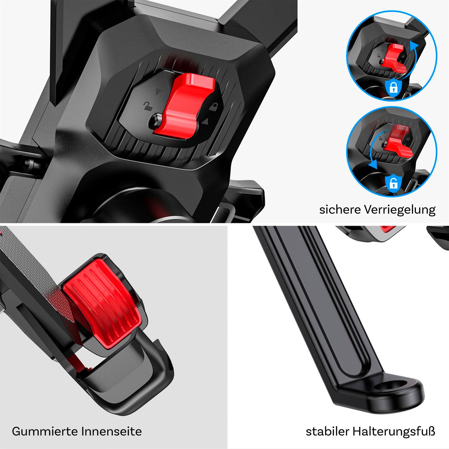 Joyroom Motorrad Handyhalterung – Motorrad-Telefonhalter, einfache Montage, sicherer Halt – Weiteres Produktbild 2