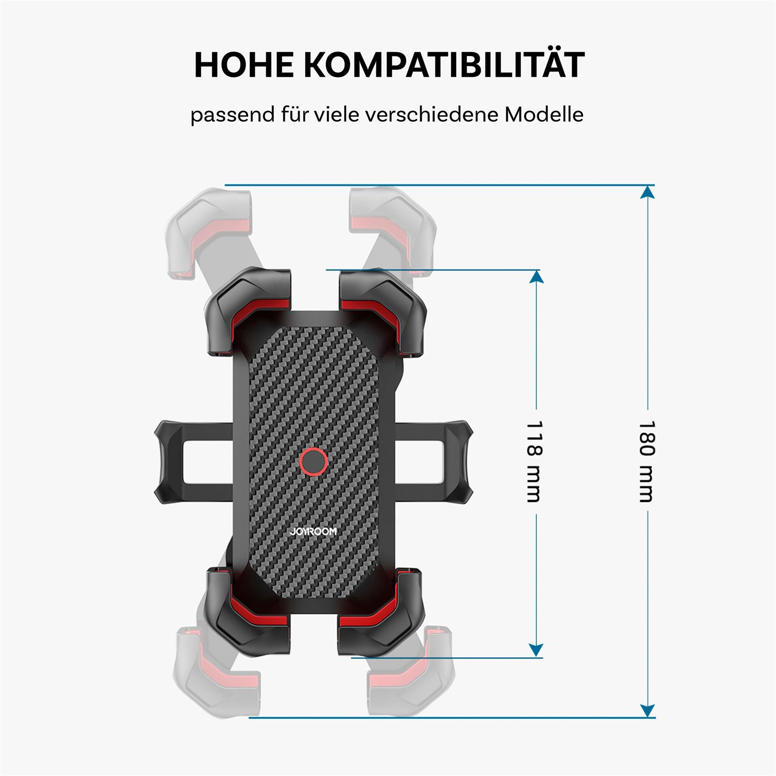Joyroom Motorrad Handyhalterung – Motorrad-Telefonhalter, einfache Montage, sicherer Halt – Weiteres Produktbild 3