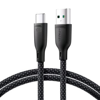 Joyroom Ladekabel – USB-A auf USB-C für Smartphones und andere Geräte, Multi-Color Serie, 100W, Länge 1 m – Schwarz Joyroom Ladekabel – USB-A auf USB-C für Smartphones und andere Geräte, Multi-Color Serie, 100W, Länge 1 m – Schwarz