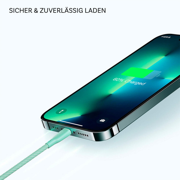 Joyroom Ladekabel – USB-A auf Lightning für iPhone 5 - 14 und iPad Modelle, Multi-Color Serie, 100W, Länge 1 m – Weiteres Produktbild 2