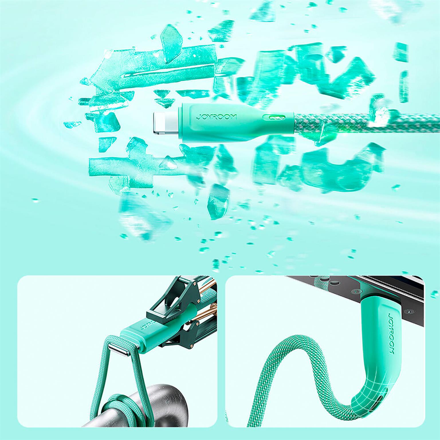 Joyroom Ladekabel – USB-A auf Lightning für iPhone 5 - 14 und iPad Modelle, Multi-Color Serie, 100W, Länge 1 m – Weiteres Produktbild 7 Joyroom Ladekabel – USB-A auf Lightning für iPhone 5 - 14 und iPad Modelle, Multi-Color Serie, 100W, Länge 1 m – Weiteres Produktbild 7