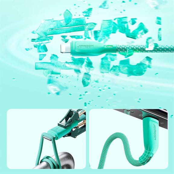 Joyroom Ladekabel – USB-A auf Lightning für iPhone 5 - 14 und iPad Modelle, Multi-Color Serie, 100W, Länge 1 m – Weiteres Produktbild 7 Joyroom Ladekabel – USB-A auf Lightning für iPhone 5 - 14 und iPad Modelle, Multi-Color Serie, 100W, Länge 1 m – Weiteres Produktbild 7