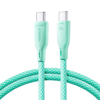 Joyroom Ladekabel – USB-C auf USB-C für Smartphones und andere Geräte, Multi-Color Serie, 60W, Länge 1 m – Grün