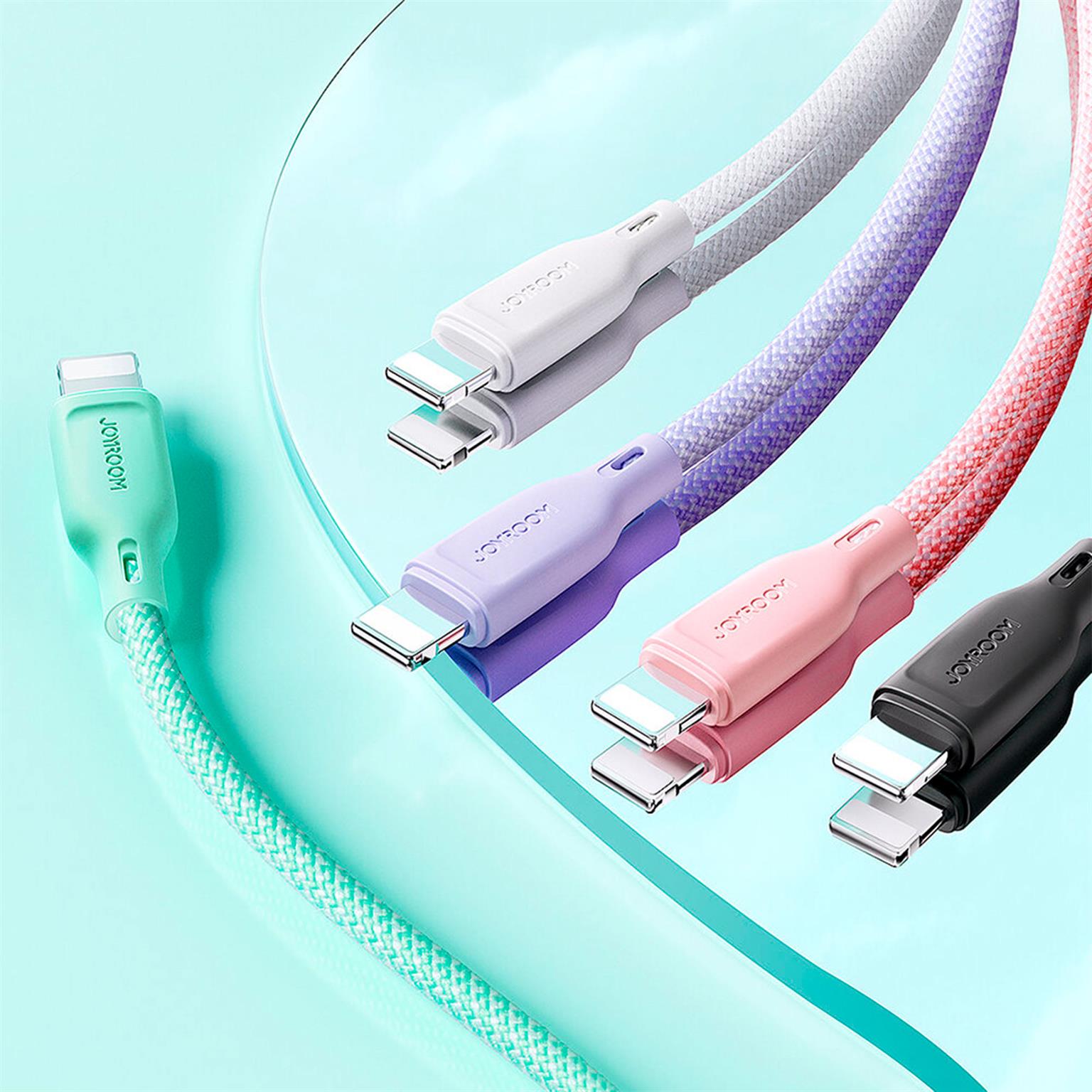 Joyroom Ladekabel – USB-C auf USB-C für Smartphones und andere Geräte, Multi-Color Serie, 60W, Länge 1 m – Weiteres Produktbild 8