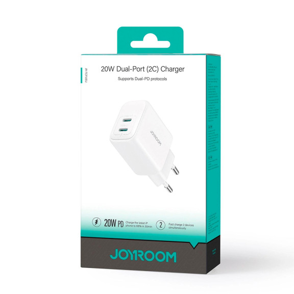 JOYROOM JR-TCF12 USB C Ladegerät – USB C Netzladegerät 2 Ports Schnellladegerät USB C für mehrere Geräte – Weiteres Produktbild 9