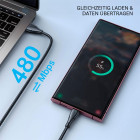 Joyroom Ladekabel – USB-A auf USB-C für Smartphones, Schnellladekabel Surpass Serie, Nylon, Länge 0,25 m – Produktbild 3