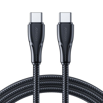 Joyroom Ladekabel – USB-C auf USB-C für Smartphones, Schnellladekabel Surpass Serie, Nylon, Länge 0,25 m – Schwarz