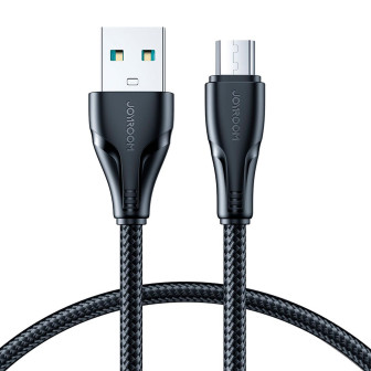 Joyroom Ladekabel – USB-A auf Micro-USB für Smartphones, Schnellladekabel Surpass Serie, Nylon, Länge 1,2 m – Schwarz