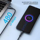 Joyroom Ladekabel – USB-A auf Micro-USB für Smartphones, Schnellladekabel Surpass Serie, Nylon, Länge 1,2 m – Weiteres Produktbild 3