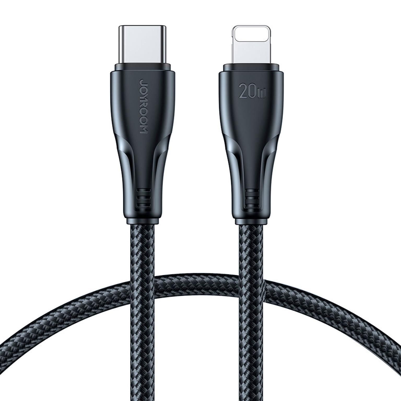 Joyroom Ladekabel – USB C auf Lightning für iPhone und iPad, Schnellladekabel Surpass Serie, Nylon, Länge 1,2 m – Weiteres Produktbild 1 Joyroom Ladekabel – USB C auf Lightning für iPhone und iPad, Schnellladekabel Surpass Serie, Nylon, Länge 1,2 m – Weiteres Produktbild 1