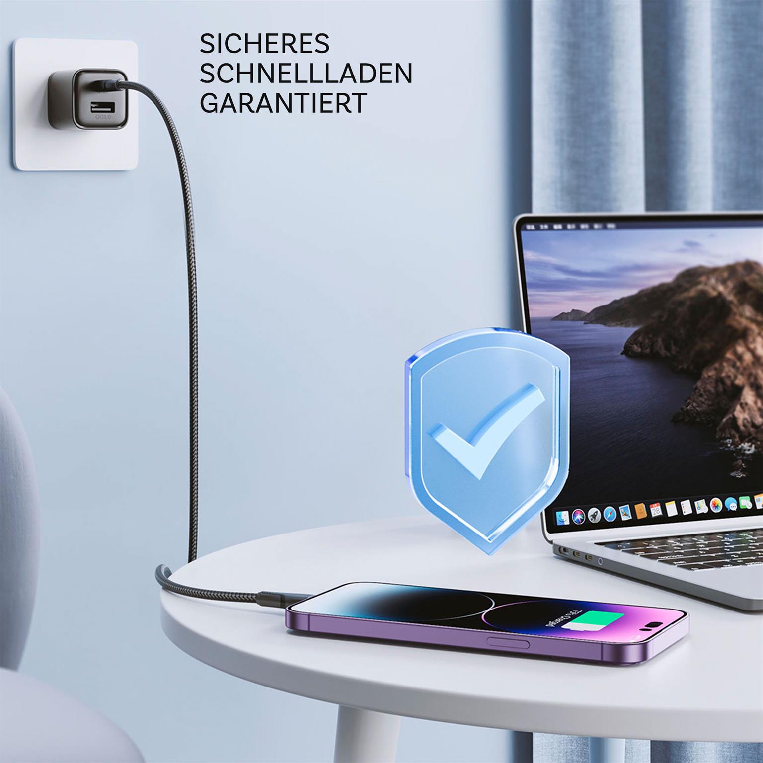 Joyroom Ladekabel – USB C auf Lightning für iPhone und iPad, Schnellladekabel Surpass Serie, Nylon, Länge 1,2 m – Weiteres Produktbild 5 Joyroom Ladekabel – USB C auf Lightning für iPhone und iPad, Schnellladekabel Surpass Serie, Nylon, Länge 1,2 m – Weiteres Produktbild 5