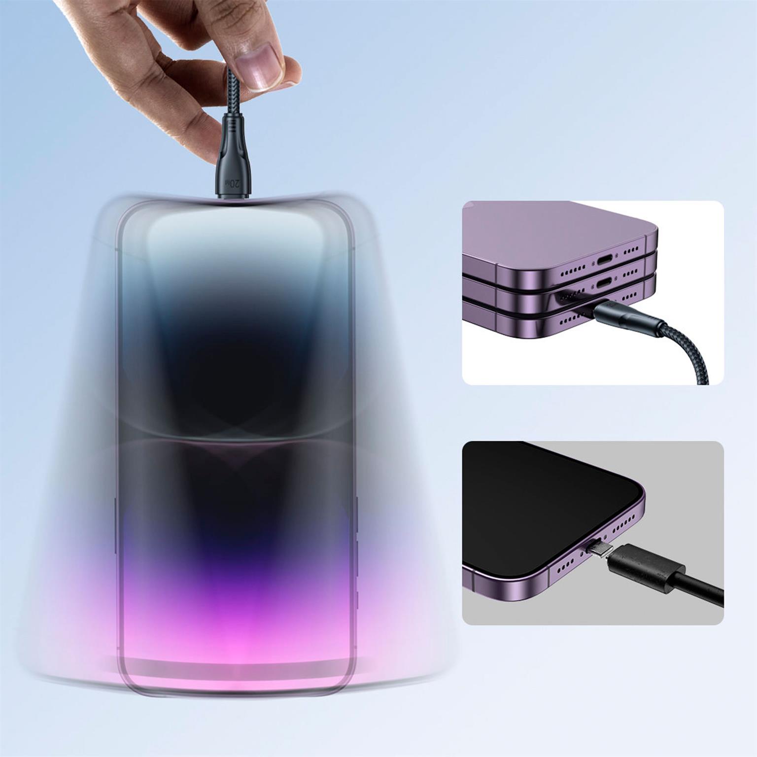 Joyroom Ladekabel – USB C auf Lightning für iPhone und iPad, Schnellladekabel Surpass Serie, Nylon, Länge 1,2 m – Weiteres Produktbild 6