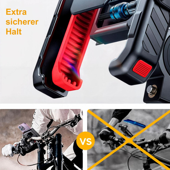 Joyroom JR-ZS266 – Klemmhalterung Smartphone Roller, Universal Handyhalterung Lenkstange für 4,7 bis 7 Zoll – Weiteres Produktbild 4