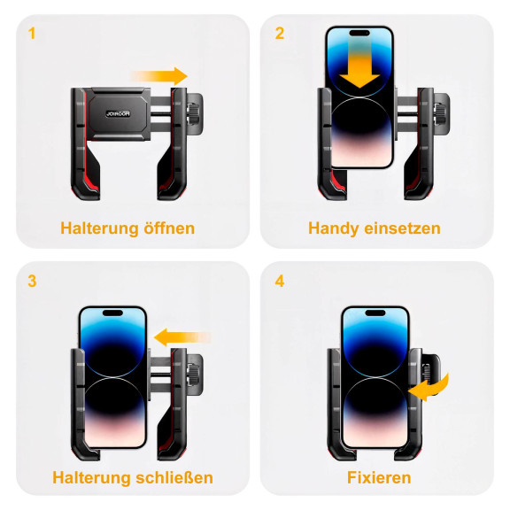 Joyroom JR-ZS266 – Klemmhalterung Smartphone Roller, Universal Handyhalterung Lenkstange für 4,7 bis 7 Zoll – Weiteres Produktbild 5