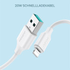 Joyroom Ladekabel – USB-A auf Lightning für iPhone 5 - 14 und iPad Modelle, Schnellladekabel 2,4A, Länge 1,0 m – Weiteres Produktbild 2