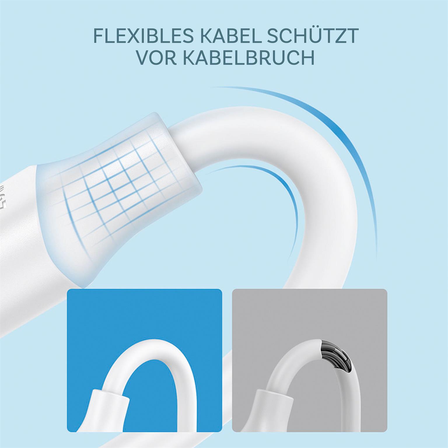 Joyroom Ladekabel – USB-A auf Lightning für iPhone 5 - 14 und iPad Modelle, Schnellladekabel 2,4A, Länge 1,0 m – Weiteres Produktbild 2