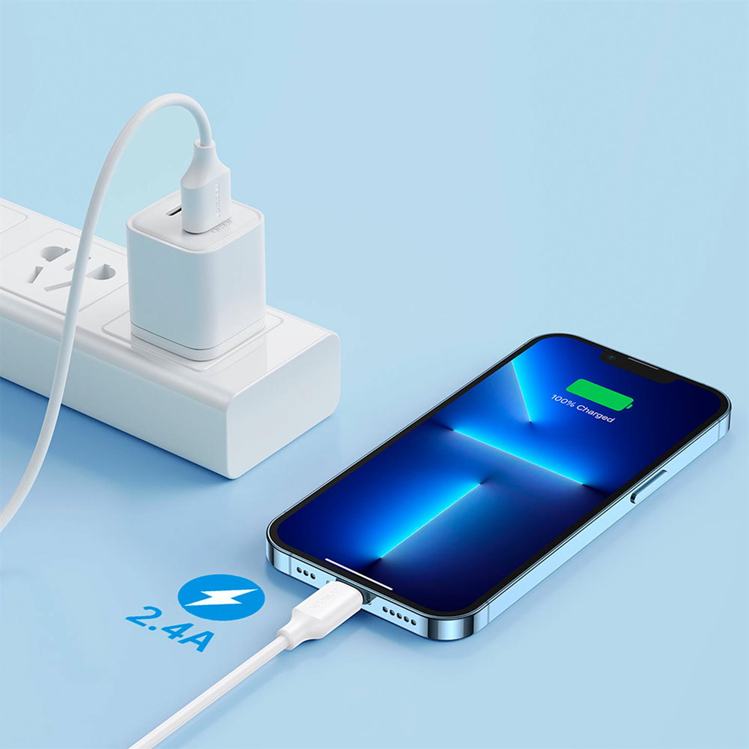 Joyroom Ladekabel – USB-A auf Lightning für iPhone 5 - 14 und iPad Modelle, Schnellladekabel 2,4A, Länge 1,0 m – Weiteres Produktbild 4