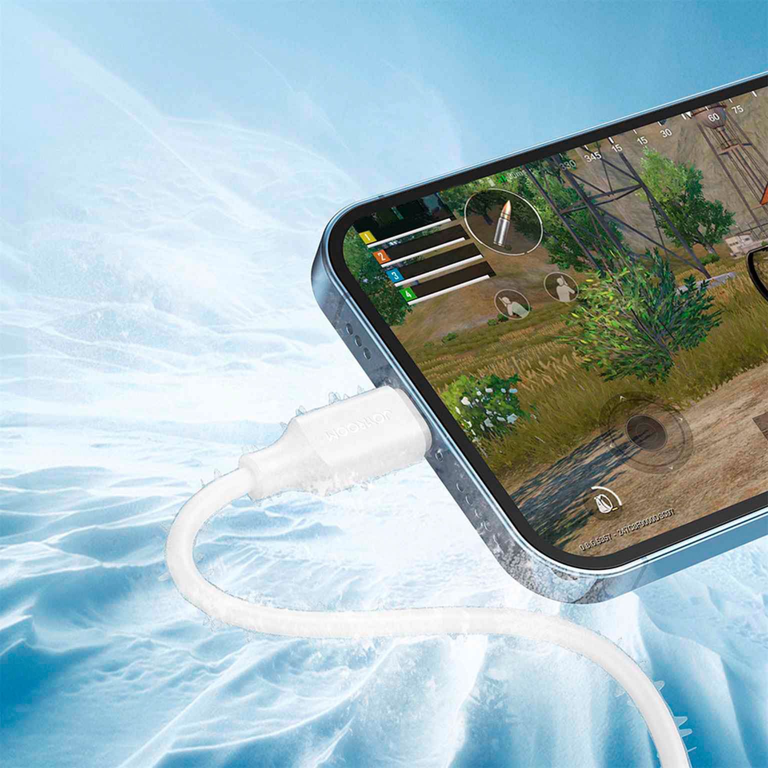 Joyroom Ladekabel – USB-A auf Lightning für iPhone 5 - 14 und iPad Modelle, Schnellladekabel 2,4A, Länge 1,0 m – Weiteres Produktbild 6 Joyroom Ladekabel – USB-A auf Lightning für iPhone 5 - 14 und iPad Modelle, Schnellladekabel 2,4A, Länge 1,0 m – Weiteres Produktbild 6