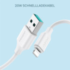 Joyroom Ladekabel – USB-A auf Lightning für iPhone 5 - 14 und iPad Modelle, Schnellladekabel 2,4A, Länge 2,0 m – Weiteres Produktbild 2