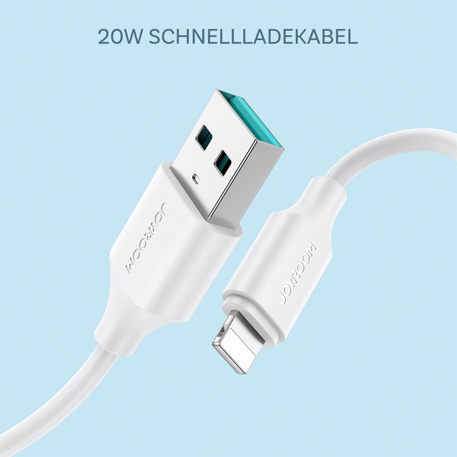 Joyroom Ladekabel – USB-A auf Lightning für iPhone 5 - 14 und iPad Modelle, Schnellladekabel 2,4A, Länge 2,0 m – Weiteres Produktbild 2 Joyroom Ladekabel – USB-A auf Lightning für iPhone 5 - 14 und iPad Modelle, Schnellladekabel 2,4A, Länge 2,0 m – Weiteres Produktbild 2