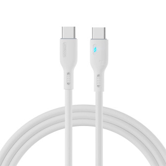 Joyroom USB Type C auf Type C – 2m Hochleistungs-Ladekabel – Bis zu 100W Leistung und HighSpeed Datenübertragung – Weiß