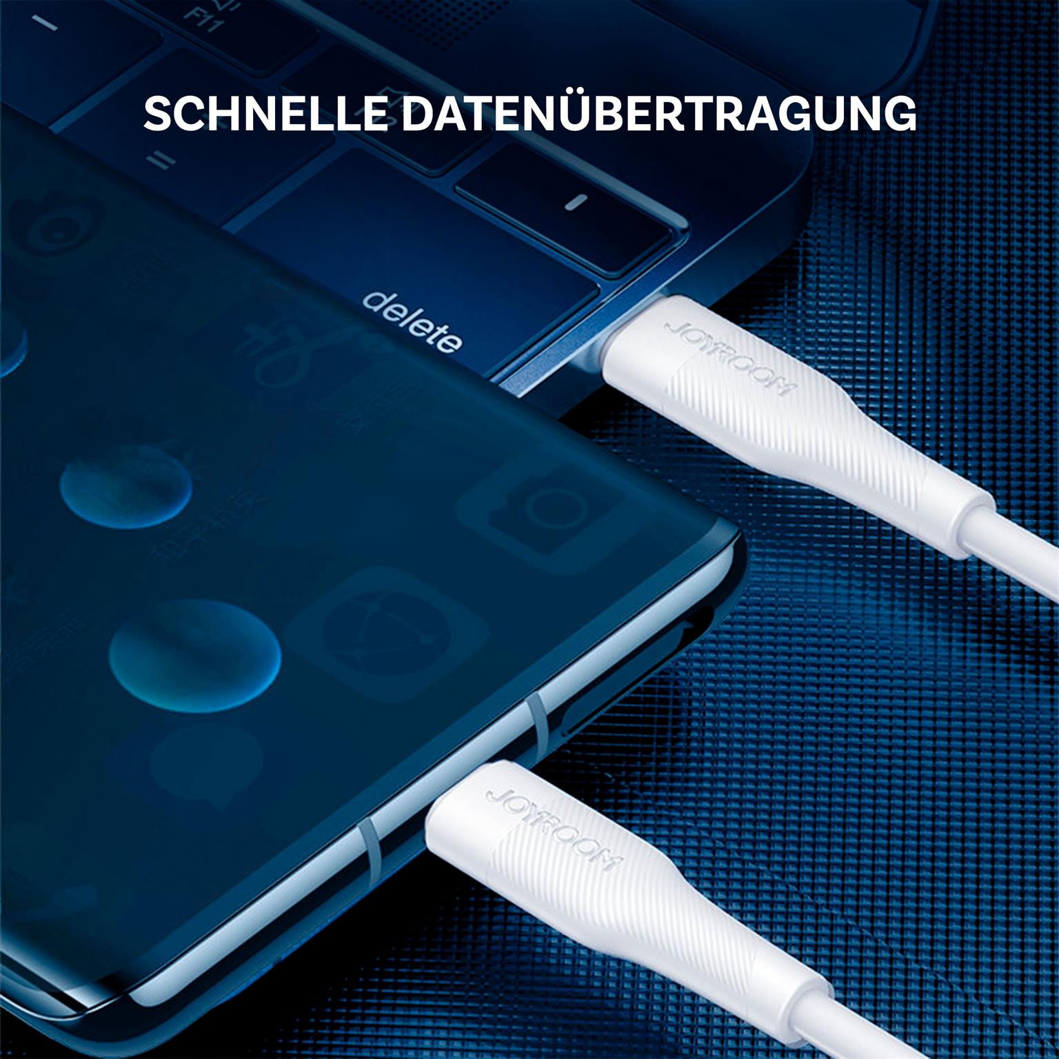 Joyroom Ladekabel – USB-C auf USB-C für Smartphones und andere Geräte, Schnellladekabel 60W, Länge 0,25 m – Weiteres Produktbild 3 Joyroom Ladekabel – USB-C auf USB-C für Smartphones und andere Geräte, Schnellladekabel 60W, Länge 0,25 m – Weiteres Produktbild 3