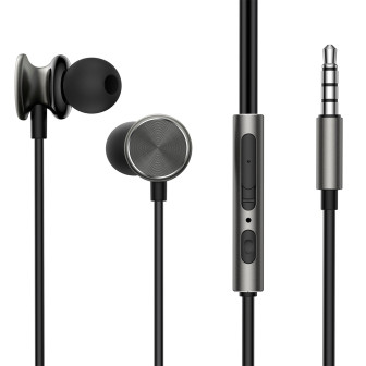 Joyroom JR-EW03 – In-Ear-Headphones kabelgebunden, Kompatibel mit Smartphones, Robuste Metallkonstruktion – Schwarz Joyroom JR-EW03 – In-Ear-Headphones kabelgebunden, Kompatibel mit Smartphones, Robuste Metallkonstruktion – Schwarz