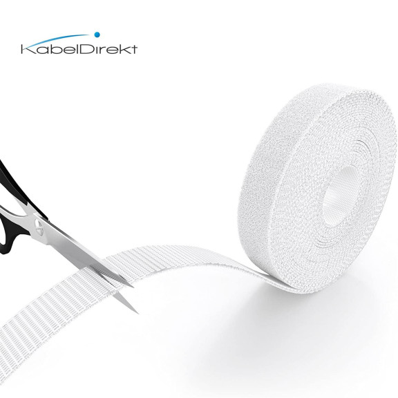 KabelDirekt Klett-Kabelbinder – wiederverwendbares Klettband zur Kabelorganisation, Klettband zum Bündeln, 5m – Weiteres Produktbild 2 KabelDirekt Klett-Kabelbinder – wiederverwendbares Klettband zur Kabelorganisation, Klettband zum Bündeln, 5m – Weiteres Produktbild 2