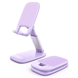 Lamicall Faltbarer Handy- und Tablet-Ständer – Faltbarer Handy Ständer für unterwegs, Handy Halterung – Hellviolett Lamicall Faltbarer Handy- und Tablet-Ständer – Faltbarer Handy Ständer für unterwegs, Handy Halterung – Hellviolett