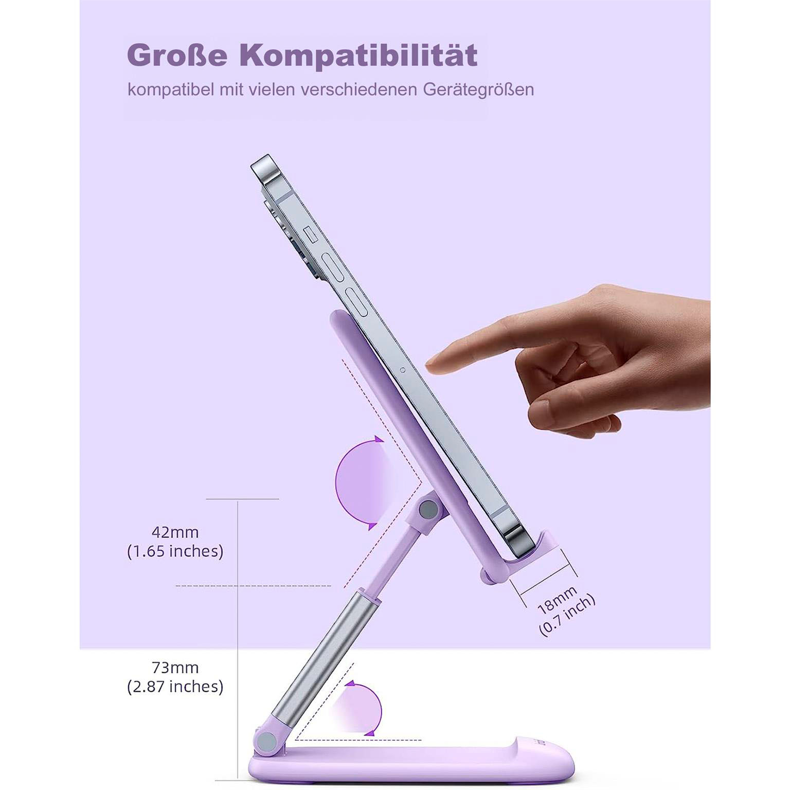 Lamicall Faltbarer Handy- und Tablet-Ständer – Faltbarer Handy Ständer für unterwegs, Handy Halterung – Weiteres Produktbild 6 Lamicall Faltbarer Handy- und Tablet-Ständer – Faltbarer Handy Ständer für unterwegs, Handy Halterung – Weiteres Produktbild 6