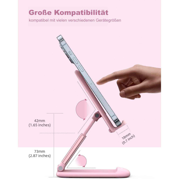 Lamicall Faltbarer Handy- und Tablet-Ständer – Faltbarer Handy Ständer für unterwegs, Handy Halterung – Weiteres Produktbild 6