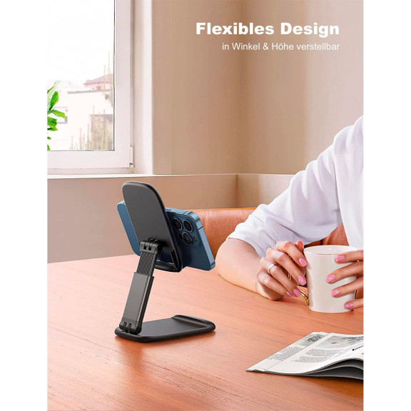 Lamicall Faltbarer Handy- und Tablet-Ständer – Faltbarer Handy Ständer für unterwegs, Handy Halterung – Weiteres Produktbild 2