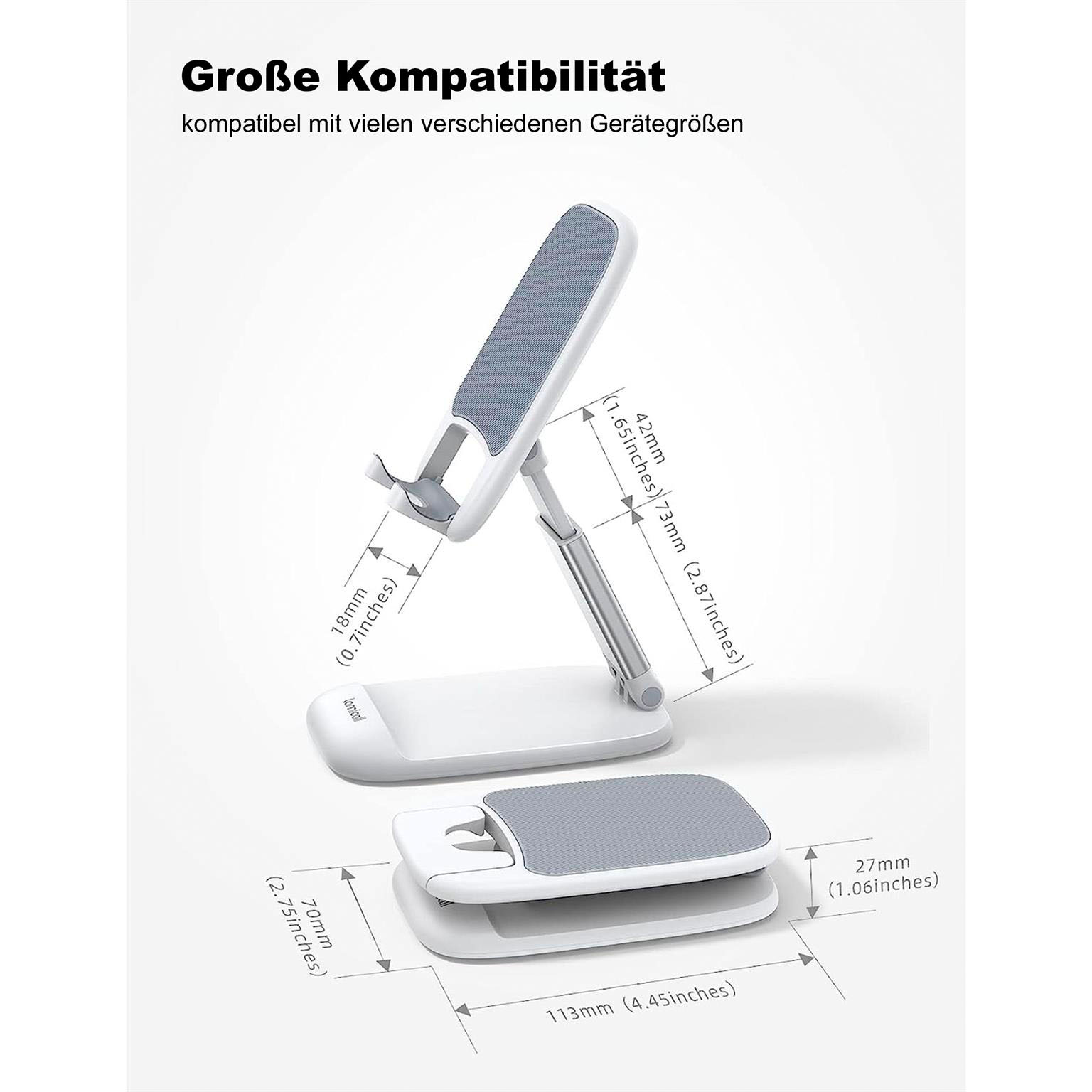 Lamicall Faltbarer Handy- und Tablet-Ständer – Faltbarer Handy Ständer für unterwegs, Handy Halterung – Weiteres Produktbild 6 Lamicall Faltbarer Handy- und Tablet-Ständer – Faltbarer Handy Ständer für unterwegs, Handy Halterung – Weiteres Produktbild 6