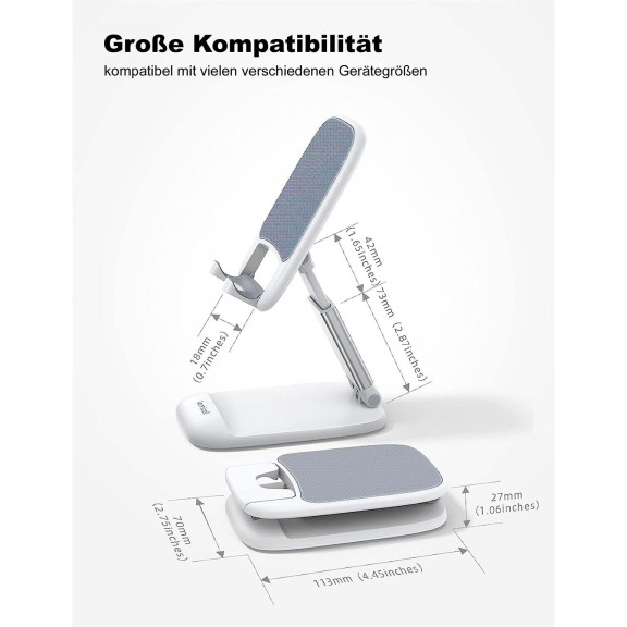 Lamicall Faltbarer Handy- und Tablet-Ständer – Faltbarer Handy Ständer für unterwegs, Handy Halterung – Weiteres Produktbild 6 Lamicall Faltbarer Handy- und Tablet-Ständer – Faltbarer Handy Ständer für unterwegs, Handy Halterung – Weiteres Produktbild 6