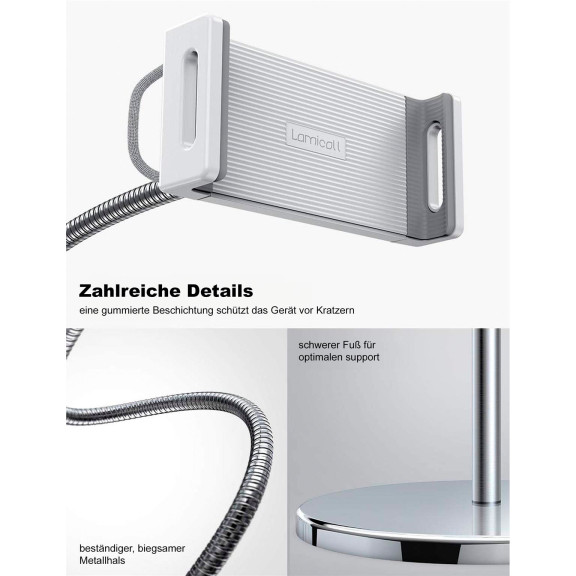 Lamicall Tablet Bodenständer – Universale Gerätehalterung, Flexibler Halter mit Verstellbarem Ständer – Weiteres Produktbild 6