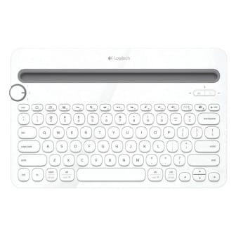 Logitech K480 Deutsch Bluetooth-Tastatur – Kabellos, Multi-Device, für Smartphone und Tablet geeignet – Weiß, Grau Logitech K480 Deutsch Bluetooth-Tastatur – Kabellos, Multi-Device, für Smartphone und Tablet geeignet – Weiß, Grau