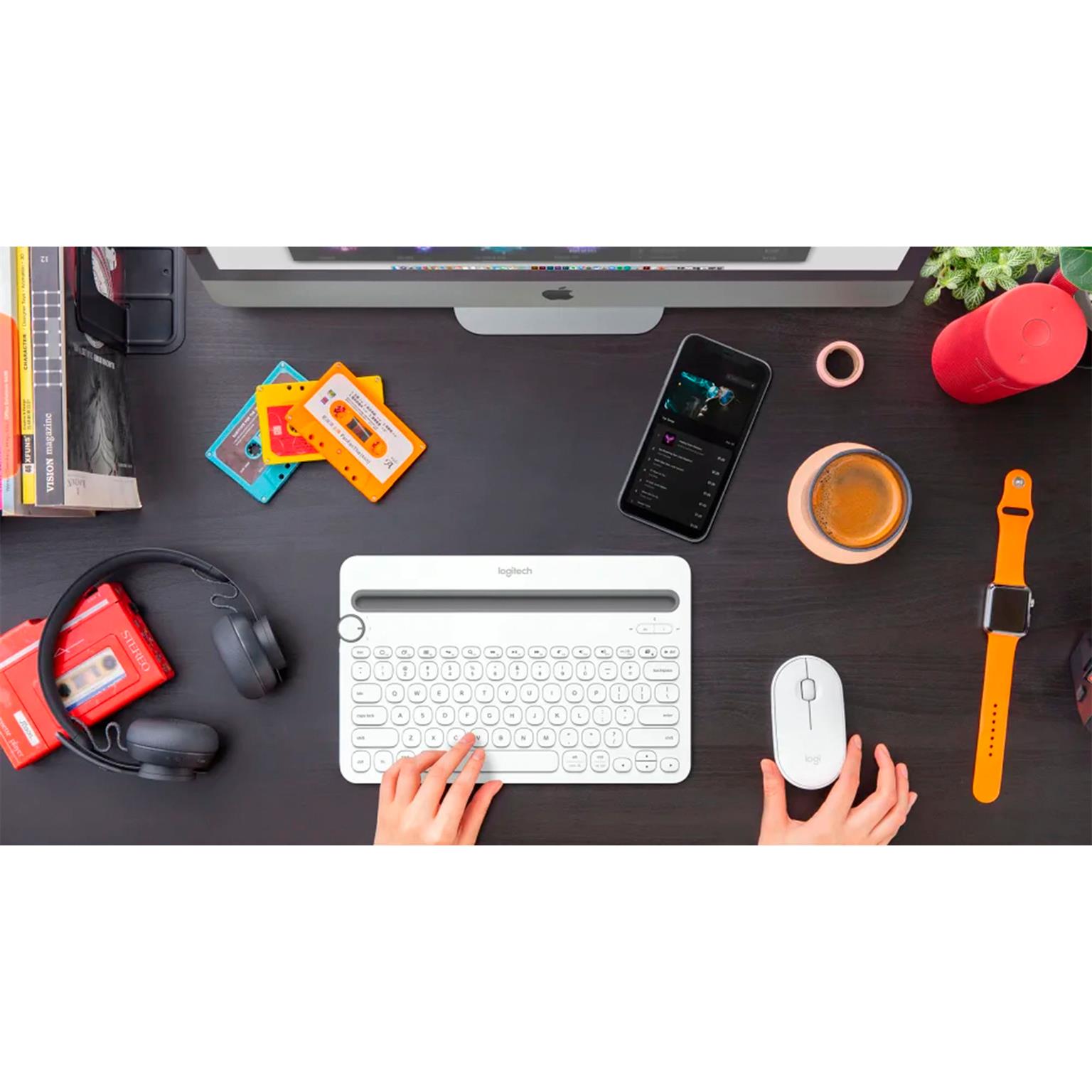 Logitech K480 Deutsch Bluetooth-Tastatur – Kabellos, Multi-Device, für Smartphone und Tablet geeignet – Weiteres Produktbild 6