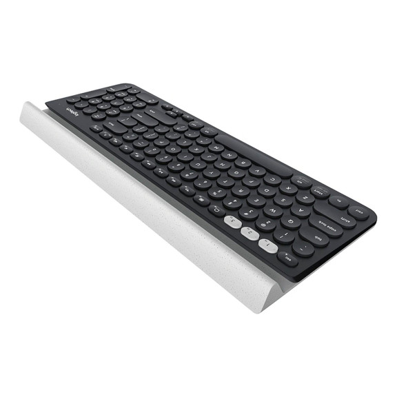 Logitech K780 Multi-Device Tastatur – Kabellos, USB, Bluetooth, Deutsch, schwarz/weiß Design – Weiteres Produktbild 2