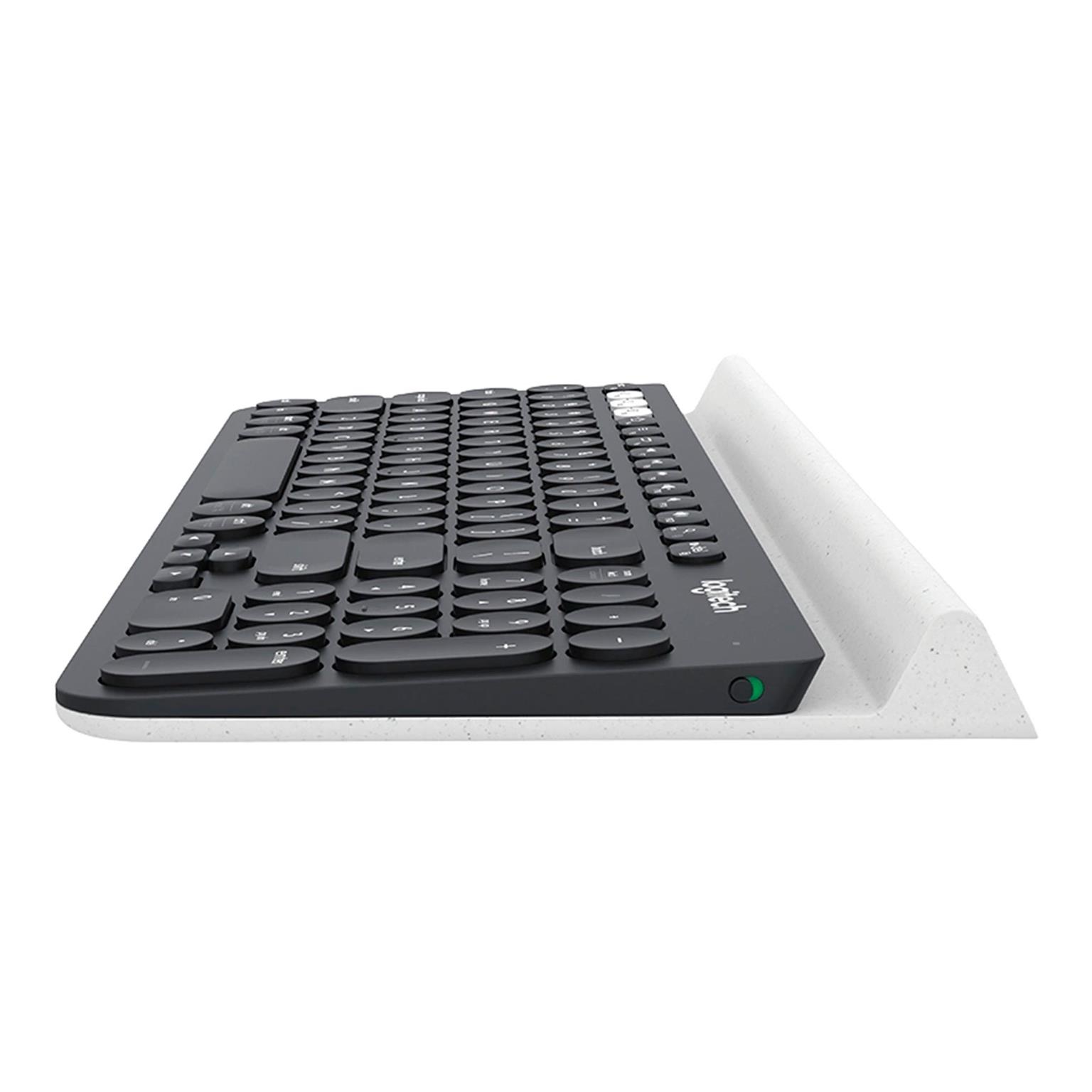 Logitech K780 Multi-Device Tastatur – Kabellos, USB, Bluetooth, Deutsch, schwarz/weiß Design – Weiteres Produktbild 5 Logitech K780 Multi-Device Tastatur – Kabellos, USB, Bluetooth, Deutsch, schwarz/weiß Design – Weiteres Produktbild 5