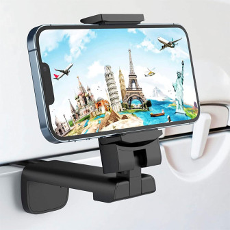 MiiKARE Handy-Halterung – Verstellbare Klemmhalterung für Handys, Handyhalterung verstellbar für Auto – Schwarz