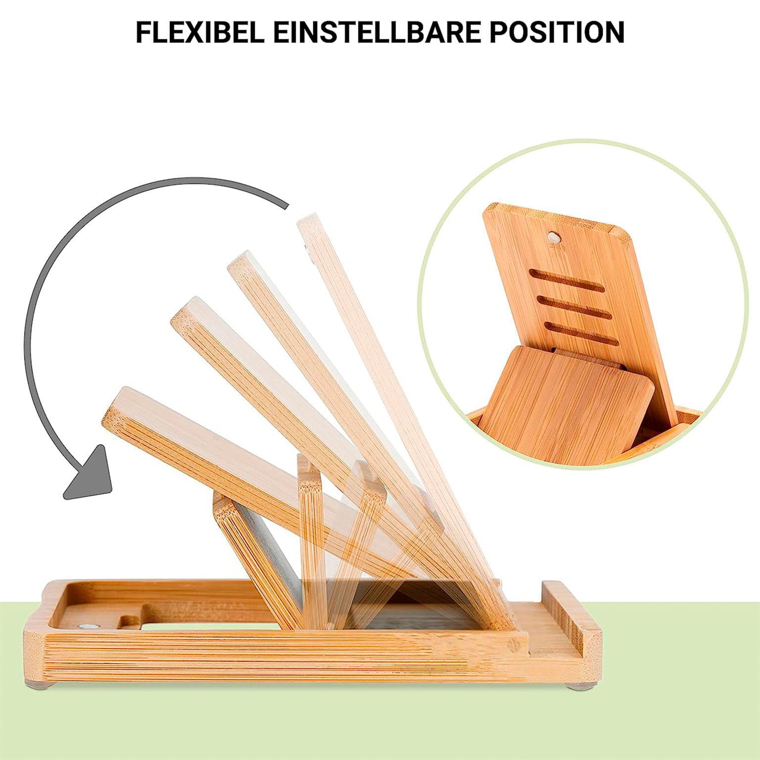 My Fat Gorilla Handyständer aus Bambus – Tischständer für Handys und Tablets, Verstellbarer Handyhalter – Weiteres Produktbild 3 My Fat Gorilla Handyständer aus Bambus – Tischständer für Handys und Tablets, Verstellbarer Handyhalter – Weiteres Produktbild 3