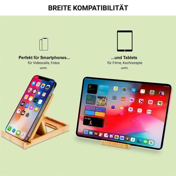 My Fat Gorilla Handyständer aus Bambus – Tischständer für Handys und Tablets, Verstellbarer Handyhalter – Weiteres Produktbild 5 My Fat Gorilla Handyständer aus Bambus – Tischständer für Handys und Tablets, Verstellbarer Handyhalter – Weiteres Produktbild 5