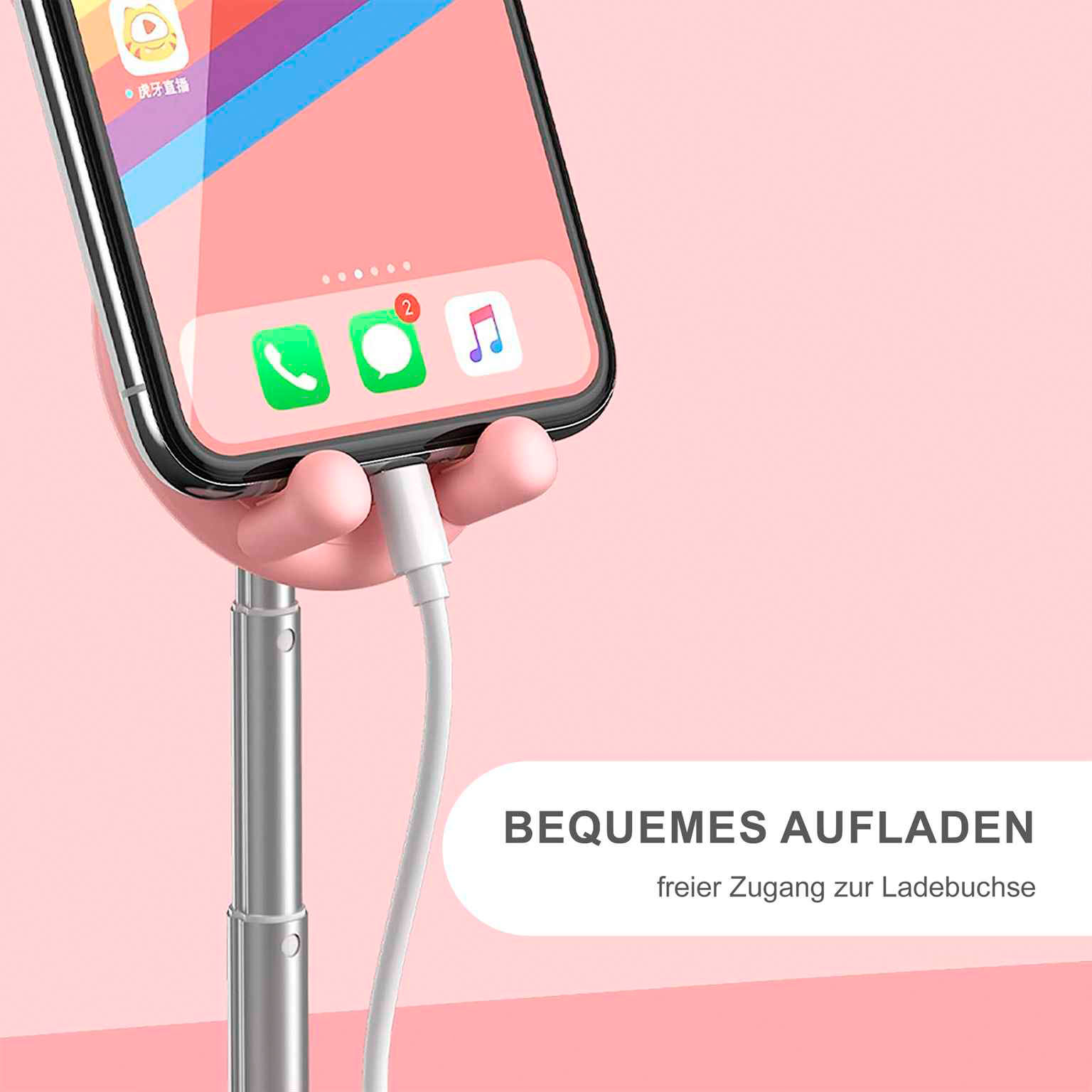 OATSBASF Höhenverstellbarer Handy- und Tabletständer – Kompakte Halterung im Hasen Design – Weiteres Produktbild 2 OATSBASF Höhenverstellbarer Handy- und Tabletständer – Kompakte Halterung im Hasen Design – Weiteres Produktbild 2