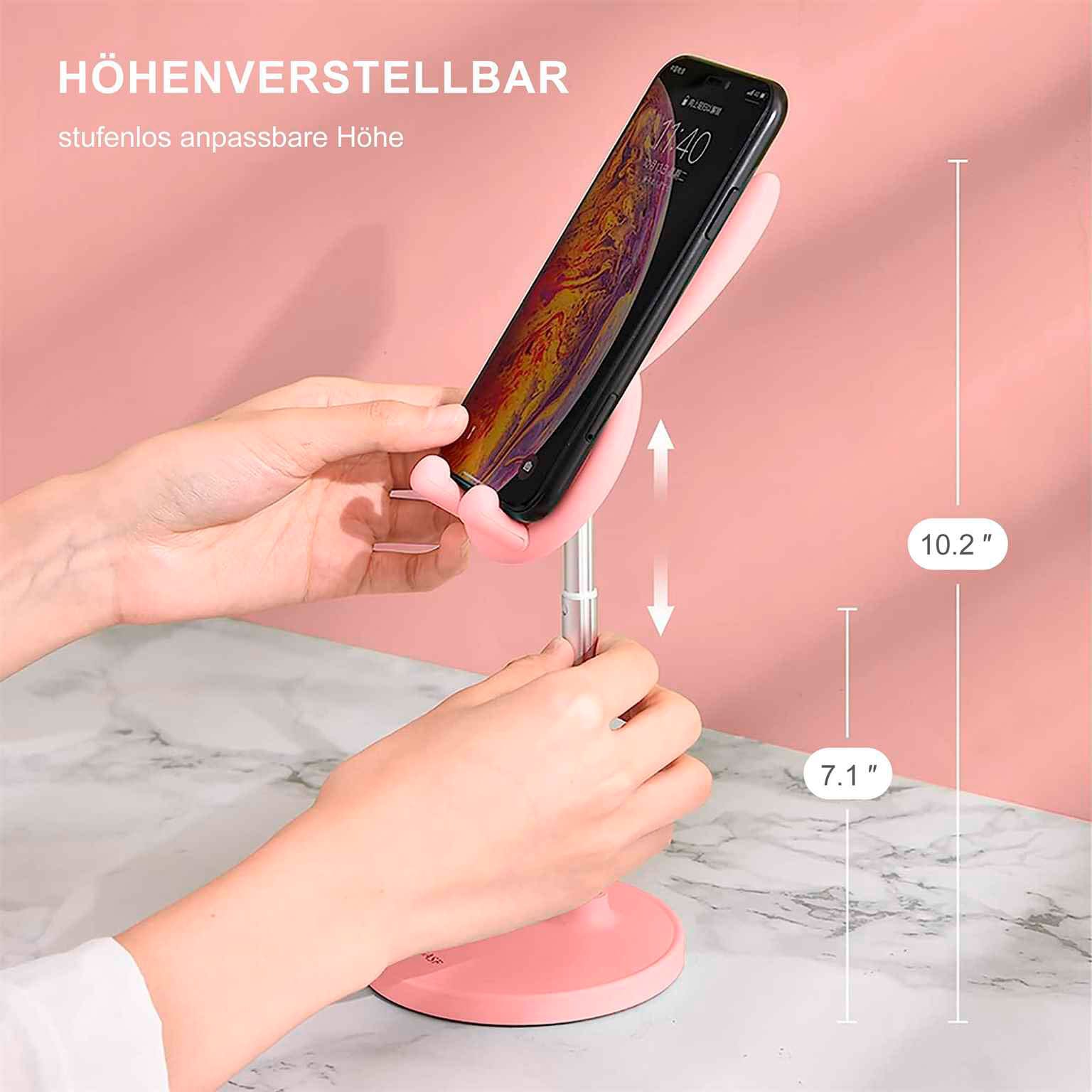 OATSBASF Höhenverstellbarer Handy- und Tabletständer – Kompakte Halterung im Hasen Design – Weiteres Produktbild 5 OATSBASF Höhenverstellbarer Handy- und Tabletständer – Kompakte Halterung im Hasen Design – Weiteres Produktbild 5